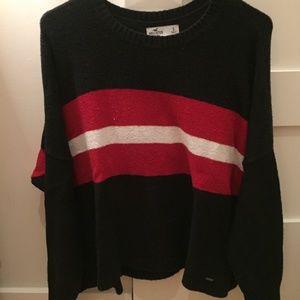 Sweatshirt, hollister, blue, red, white